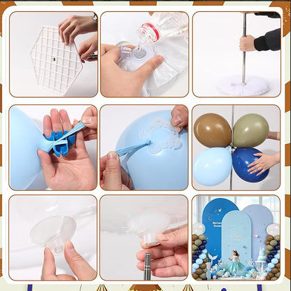 Fishing Birthday Party Balloon Column Stand Kits 2 Sets | 122Pcs Blue Green - Image 3