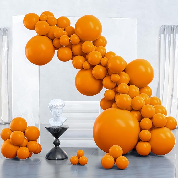 PartyWoo Burnt Orange Balloons 127pcs Terracotta Fall Color 36 Inch | Different by PartyWoo