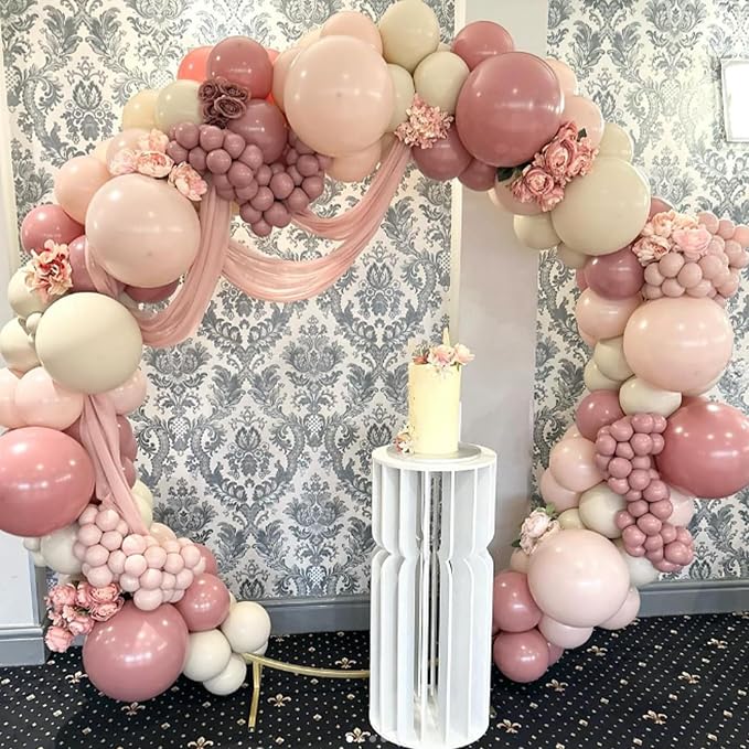 Awenztech Light Pink Balloons 12 inch, Pastel Pink Latex Balloon 50pcs Party - Image 5