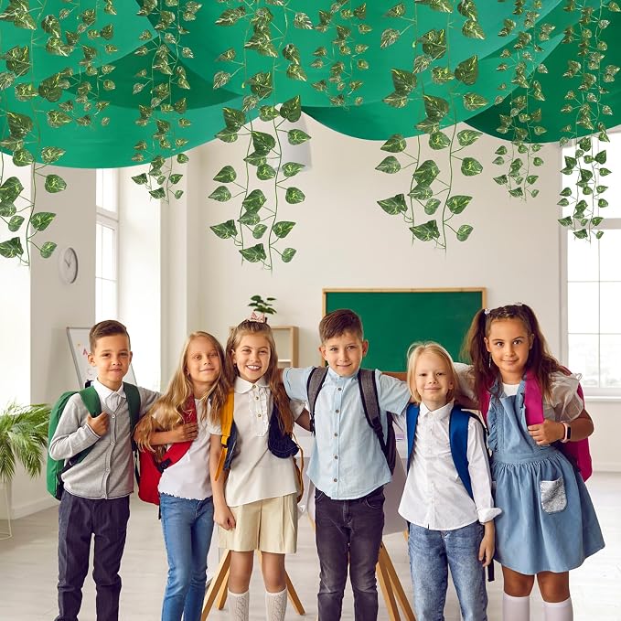 13 Pcs Jungle Classroom Ceiling Decorations Include 12x2 ft Fluorescent Light - Image 5