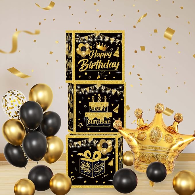 Gold Birthday Party Decorations Kit - Image 3