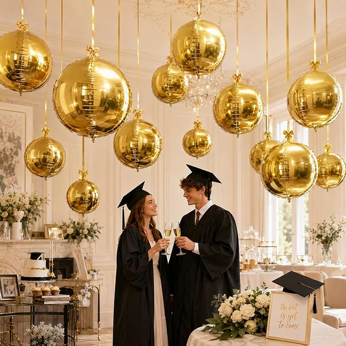 Gold Round Foil Balloons - Image 4