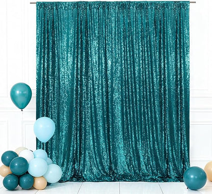Eternal Beauty Teal 3mm Sequin Backdrop 6x8 Ft by EternalBeauty