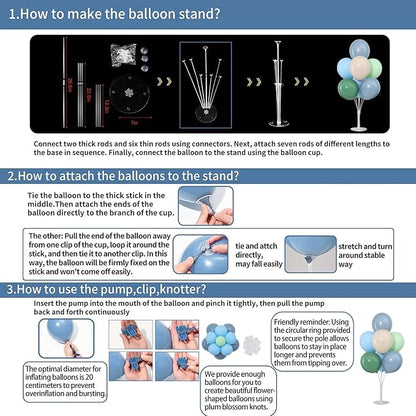 4 Sets Sage Green Dusty Blue Balloons Stand - Image 5