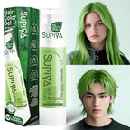Temporary Hair Styling Color Serum, Green Blue Purple Red Hair Dye Color Gel Washable Natural Instant Hair Color Wax for DIY Hairstyle for Kids Men Women(Green#21)