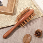 Loc Brush for Dreads Natural Wood Hair Brush Wooden Scalp Massager Loc Comb Wooden Hair Brushes Scalp Comb Detangling, ScalpCare & Frizz Control