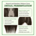 Hair Toppers for Women Real Human Hair, 360°3D Bangs Clip Human Toppers for Women with Thinning hair Realistic Scalp Line (Medium Brown, 3D Side Bangs (11 * 7))