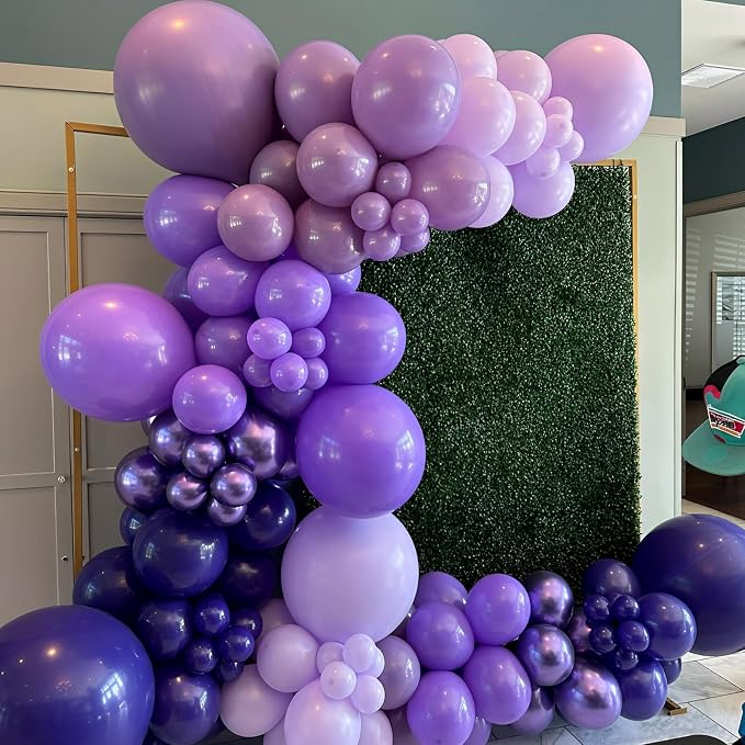 Voircoloria 110pcs Dark Purple Deep Purple Latex Party Balloons, 12inch | - Image 7