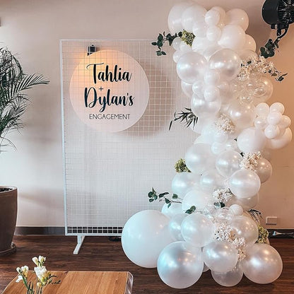HILAVO White Balloons 12 Inch Wedding Pearl White Latex Balloons, Thicker Matte - Image 3