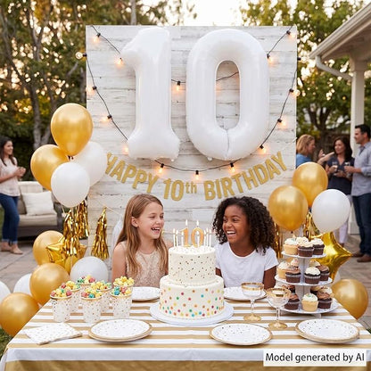 White Number 0 Balloon 40 Inch, Giant Matte White 0 Foil Balloon - Image 6