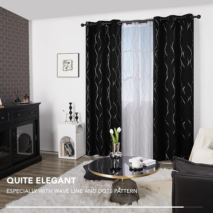 Deconovo Living Room Curtains 84 Inches Long, Thermal Insulated, Room Darkening - Image 4