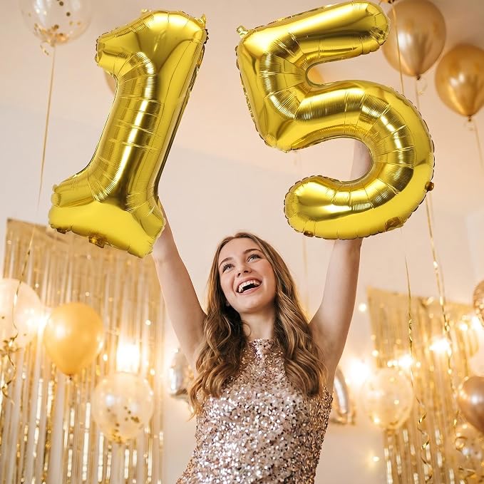 YPSelected 32 Inch Large Foil Helium Number Balloon Birthday Wedding Party 0-9 - Image 2