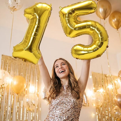 YPSelected 32 Inch Large Foil Helium Number Balloon Birthday Wedding Party 0-9 - Image 2