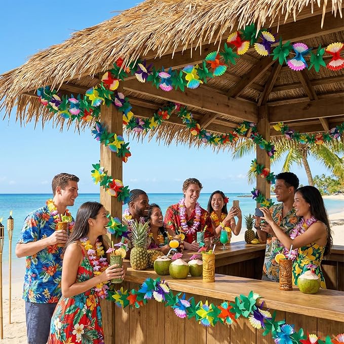 FUTUREPLUSX 2 Pack Tropical Garland Party Decorations, 20ft Summer Banner | - Image 8