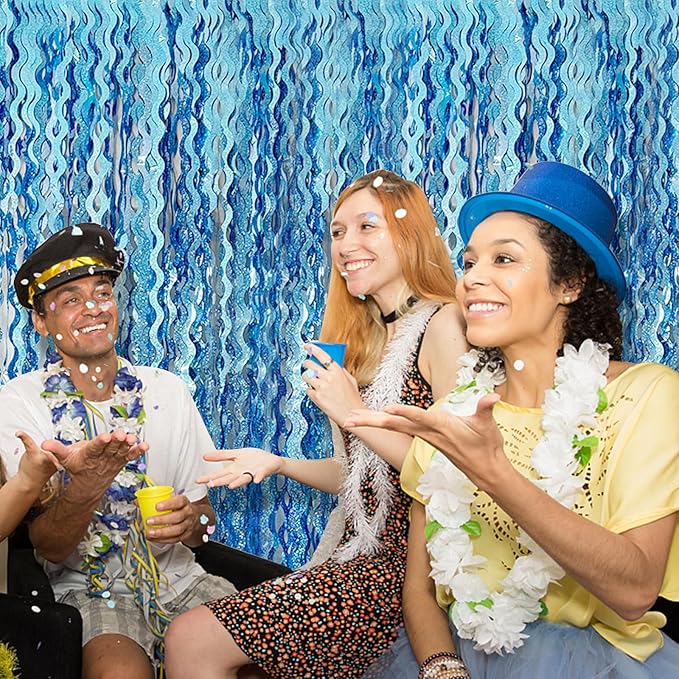Tinsel Foil Fringe Curtains Wavy Backdrop - Image 6