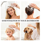Luxury Shampoo Brush, Scalp Massager and Exfoliator Features Soft Bristles to Aid in Dandruff Relief, Increase Circulation, Stimulate Hair Growth for Healthy Looking Hair