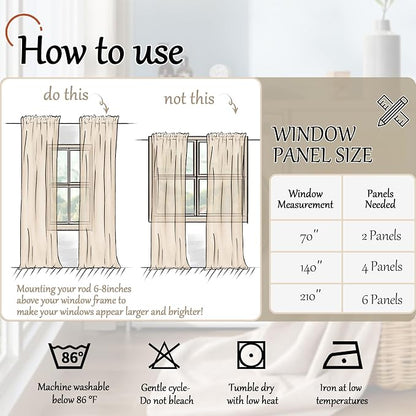 Floral Sheer Curtains for Bedroom Window 72 Inch Length 2 Panels, Farmhouse - Image 8