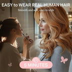 DOORES Clip in Hair Extensions Set 16 Inch 130g, 4pcs Invisi Edge Clip ins and 3pcs Classic Seamless Clip ins, Injected Virgin Real Human Hair Extensions Natural Invisible Straight, #60A