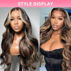 WOWANGEL 13x6 HD Lace Front Wigs Human Hair Body Wave Pre Plucked SKINLIKE 0.1mm Extremely Thin Real HD Lace Front Wigs 250% Density Glueless Human Hair Wigs for Women 26 Inch