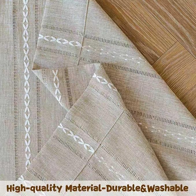 Sutuo Home Natural Boho Curtains 120 inch Extra Long - Image 6