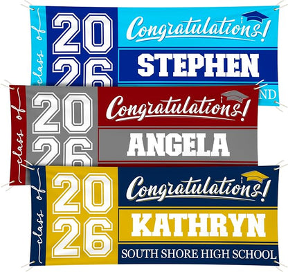 Graduation Banner 2026 Personalized by Brd+Gifts