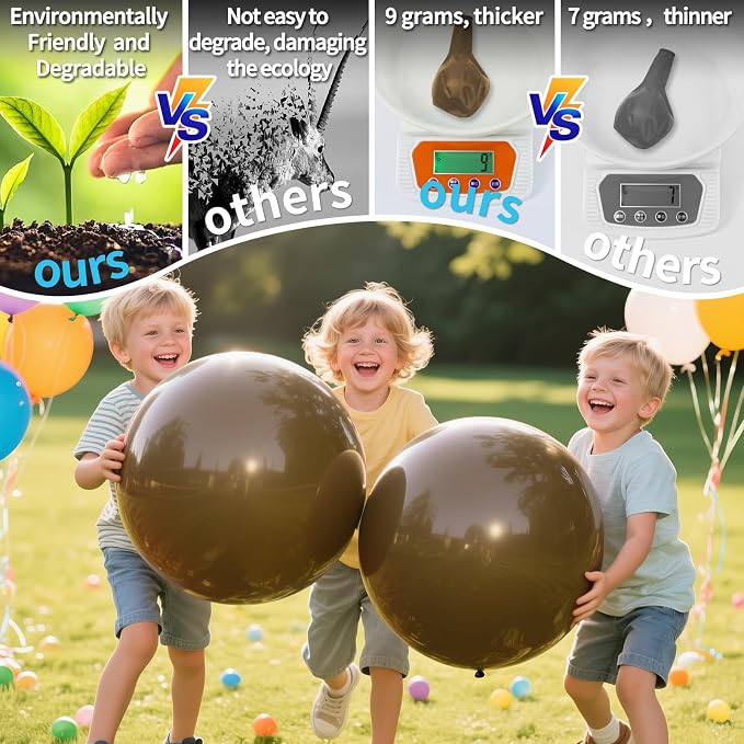 18 Inch Brown Latex Balloons 32 Pack - Image 3