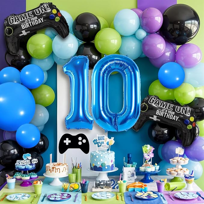10th Birthday Video Game Balloons Arch, 10th Party Balloons Garland Kit 10th - Image 4