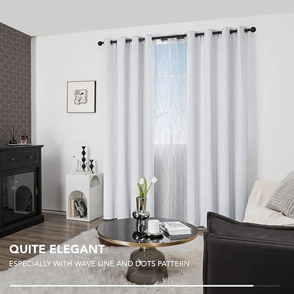 Deconovo Living Room Curtains 108 Inch Long, Thermal Insulated, Room Darkening - Image 3