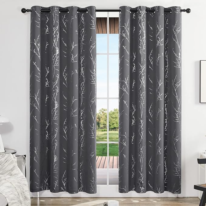 Deconovo Living Room Curtains 95 Inches Long, Thermal Insulated, Room Darkening - Image 2