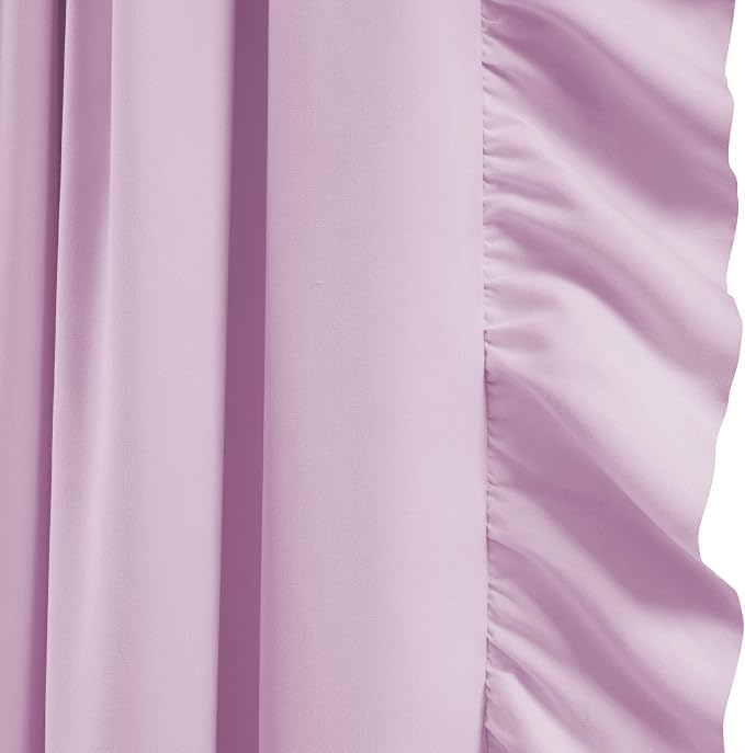 Lush Decor Reyna Ruffle Window Curtain Panel Set, Lilac - Image 6