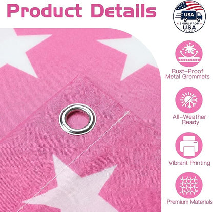 Custom Pink American US Flag - Image 4