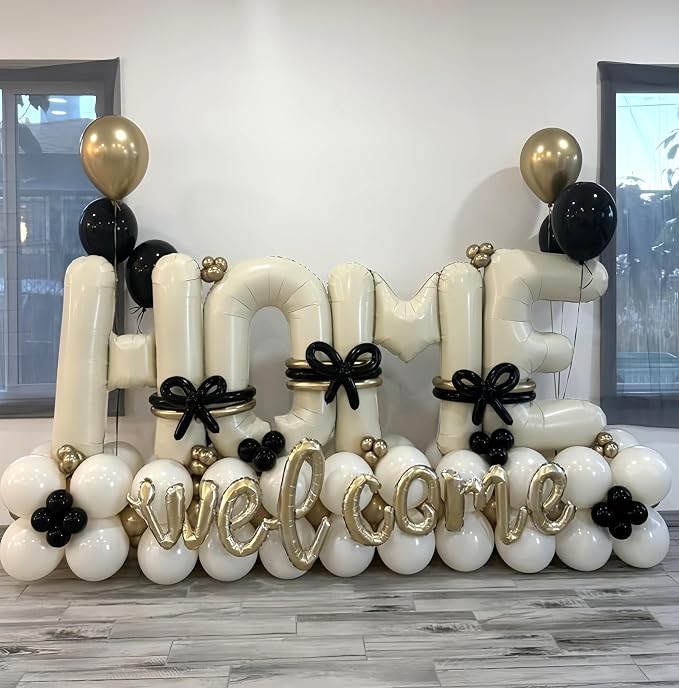 40 Inch Beige HOME Balloon for Housewarming Party Decorations, Large Cream New - Image 3