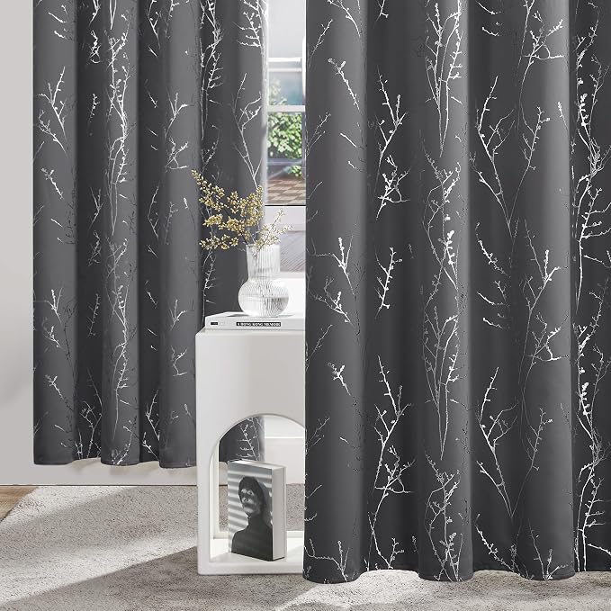 Deconovo Living Room Curtains 54 Inches Long, Thermal Insulated, Room Darkening - Image 3