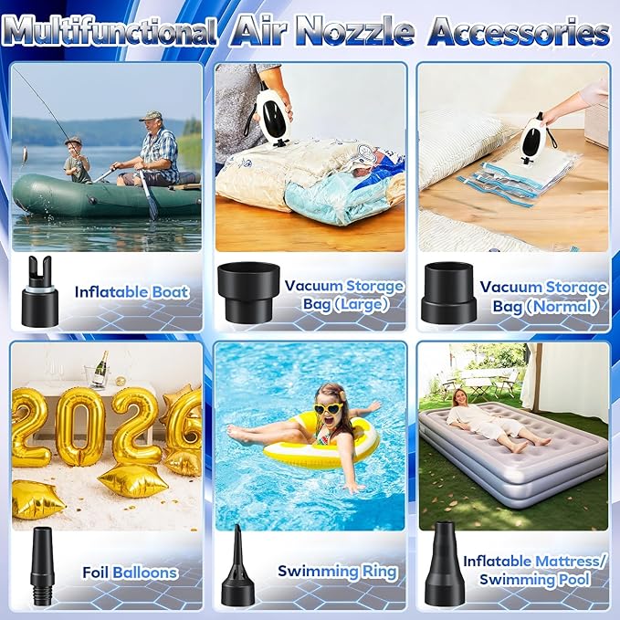Electric Balloon Pump, 3-in-1 Portable Air Pump - Image 4