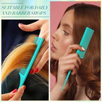 2 Pack Rat Tail Combs for Women Fine Tooth Comb Parting Tip Carbon Fiber Root Teasing Anti Static Heat Resistant Adding Volume Evening Hair Styling (Green)