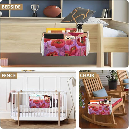Bedside Caddy Metal Frame Hanging Organizer Bunk Bed Dorm Accessories Hook And - Image 8