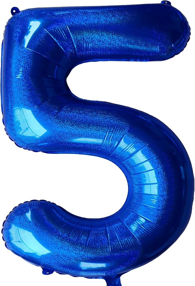 Jonhamwelbor 40 Inch Laser Blue Number 5 Balloon Foil Mylar Giant Balloon by Jonhamwelbor