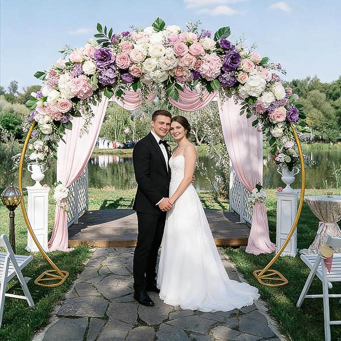 8ft Balloon Arch Stand, Round Backdrop Stand, Valentine's Day, Friends Gathering - Image 5