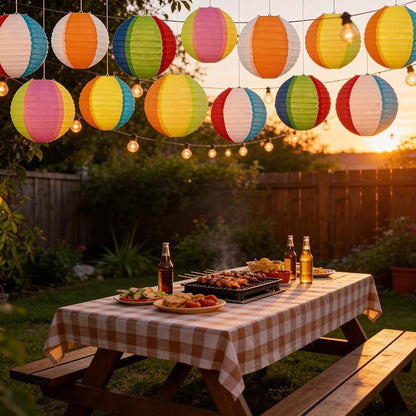 ‎Renbuzhu 15PCS Pool Party Decorations Beach Ball Paper Lanterns - Image 8