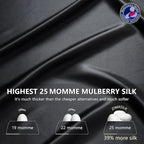 ZIMASILK 25 Momme 100% Pure Mulberry Silk Pillowcase for Hair and Skin Care, Highest Grade 6A Pillow Cases for Women, Long-Lasting Durablity, Gift for Women Men, 1Pc (Standard 20"x26", Black)