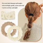 WantGor Hair Ties, Women 10PCS Hair Bands No Damage Elastic Scrunchies Seamless Ponytail Holders Hair Accessories Head Bands for Women's Thick Thin Hair (Neutral)