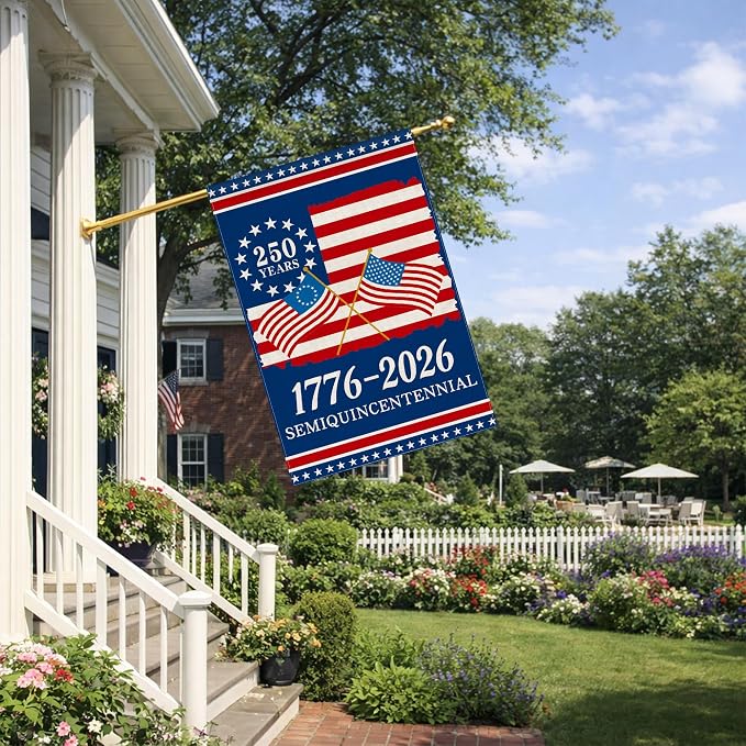 250th Anniversary America Garden Flag, 250 Years Banner USA 4th of July - Image 3