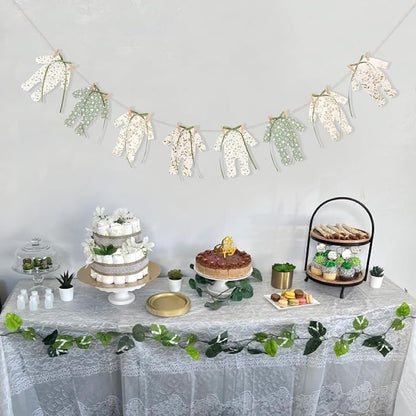 8pcs Neutral Baby Shower Bunting - Image 3