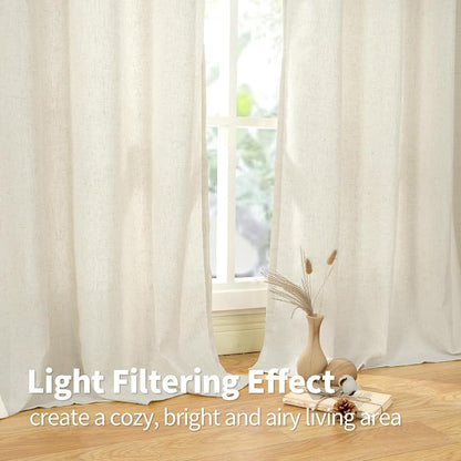 YoungsTex Short Linen Curtains 45 Inches Length - Image 9