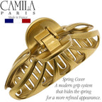 Camila Paris CP3055 2PK French Hair Clip for Women Thick Hair for Long Curly Wavy Hair, Girls Hair Claw Clips Fashion Styling Hair Accessories for Women, Strong Hold No Slip Grip, Made in France