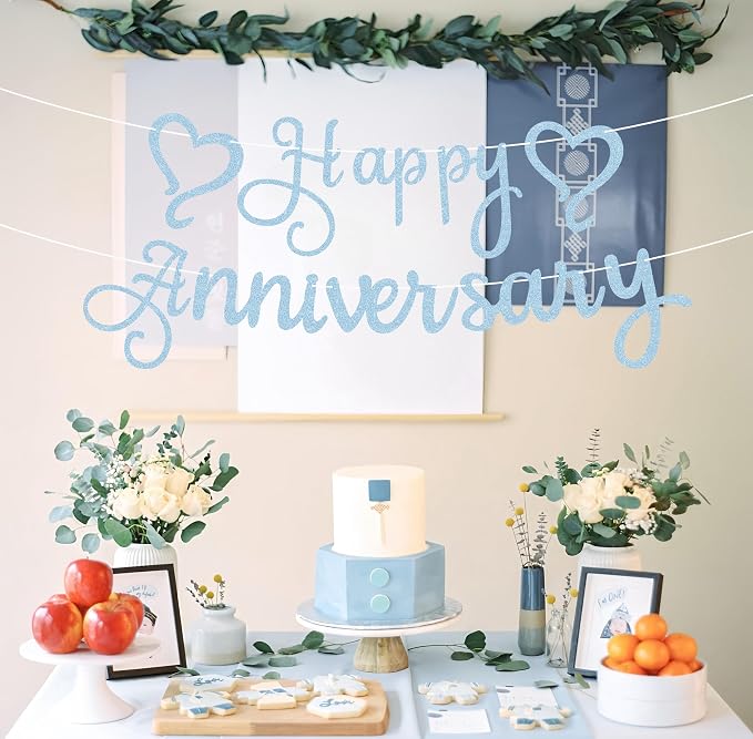 Pre-Strung Happy Anniversary Banner - Image 2