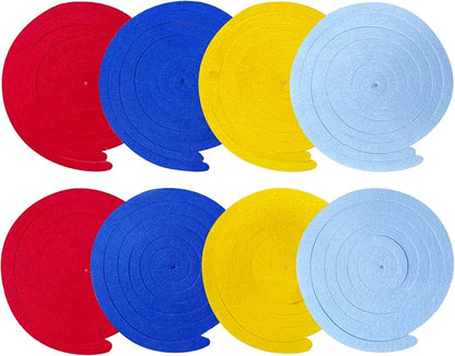 36 Pcs Red Blue Yellow Hanging Swirl Decorations Colorful Felt Swirl Streamer - Image 3
