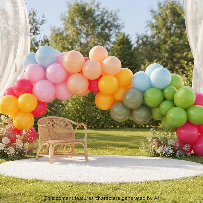 Colorful Rainbow Balloon Arch Garland Kit - Image 5