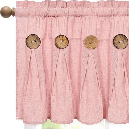 Farmhouse Valance Curtains, Boho Cotton Linen Kitchen Valance, Country Rod - Image 7