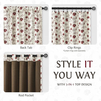 Beauoop Floral 100% Blackout Curtains - Image 9